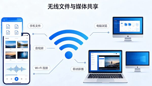 AirGo跨设备文件共享让手机变成一台随身文件服务器